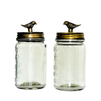 Bird Mason Glass Jars