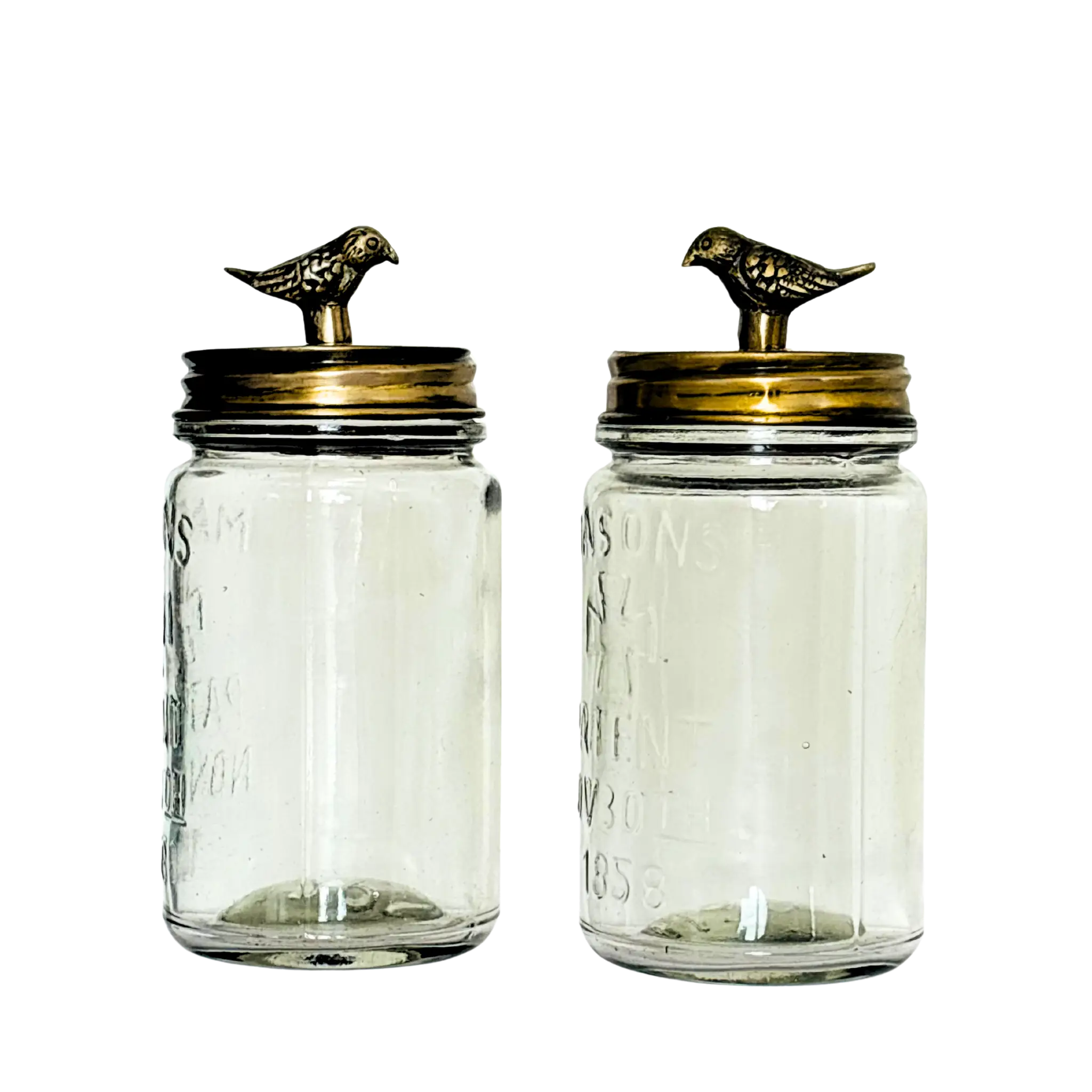Bird Mason Glass Jars