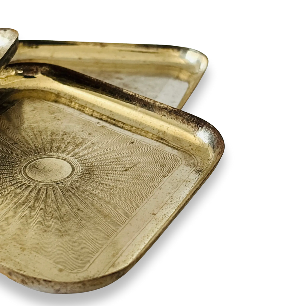 Vintage Brass Trinket Platter – Set of 2 Decorative Jewelry Trays