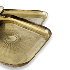 Vintage Brass Trinket Platter – Set of 2 Decorative Jewelry Trays