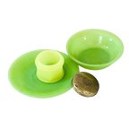 Vintage Jade Glass Antique Set