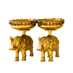 Antique 1800s Brass Elephant Figurine