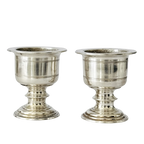 Large German silver pots set – vintage decorative collectible vases