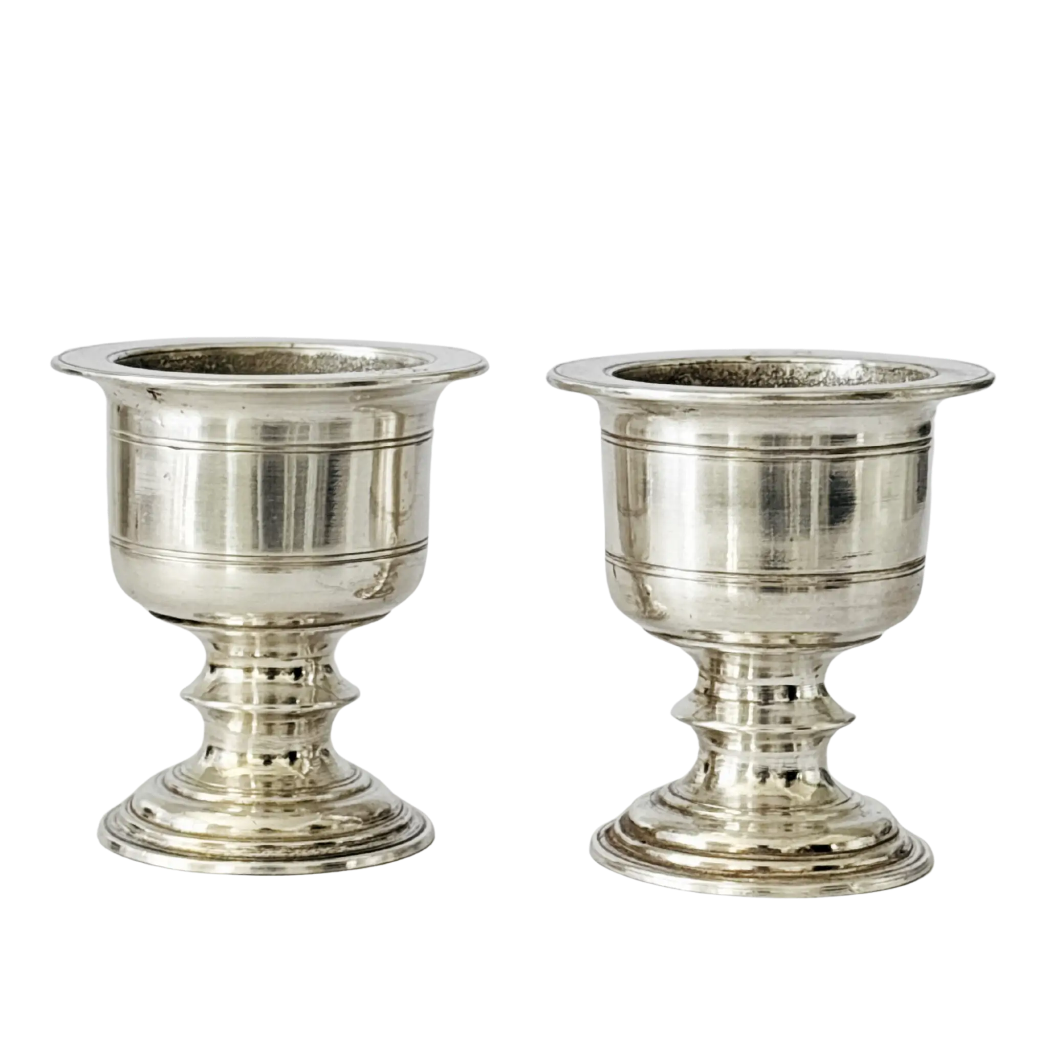 Large German silver pots set – vintage decorative collectible vases